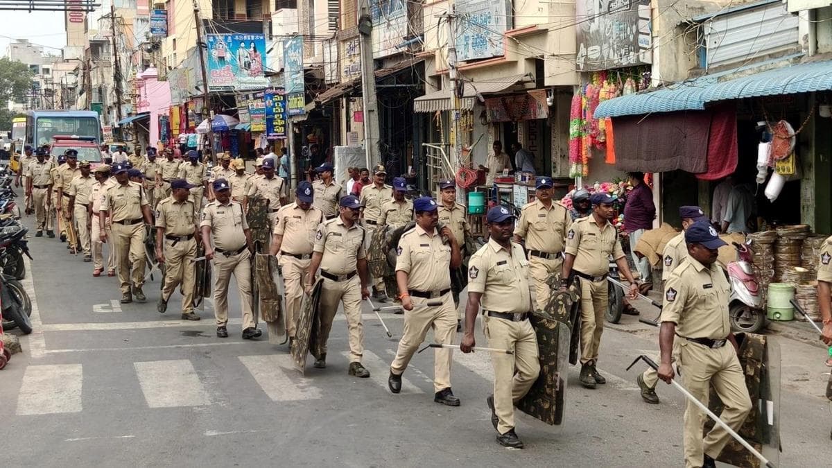 Andhra Pradesh Police Deploy Flag Marches in Narasaraopet to Secure Local Elections
