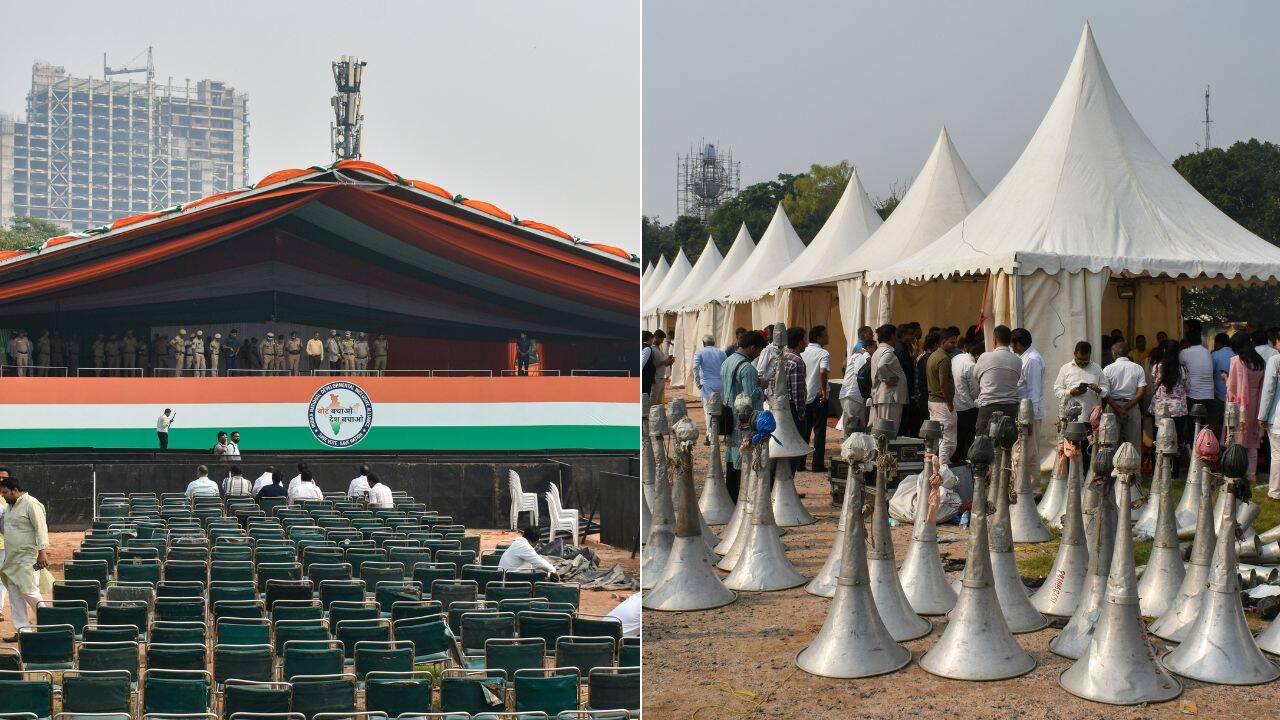 Delhi High Alert: Massive Security Deployed at Ramlila Maidan for INDIA Bloc Mega Rally