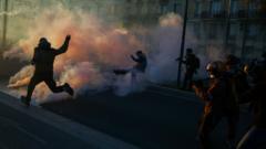 Paris Shaken by Violent Clashes as Nationwide Demonstrations Erupt Over Economic Strain